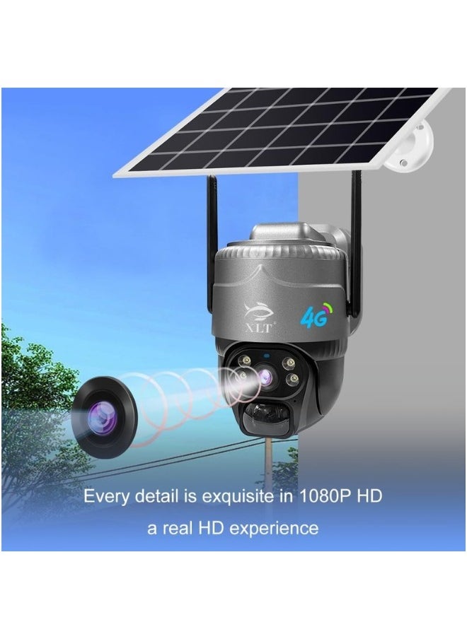 XLT - 4G Sim Card Solar Camera PTZ Camera Outdoor Solar Powered Security Camera 3MP HD Dual Lens with Pan Tilt 360°View - Image 1