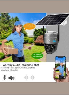XLT 4G Sim Card Solar Camera PTZ Camera Outdoor Solar Powered Security Camera 3MP HD Dual Lens with Pan Tilt 360°View  - Image 5