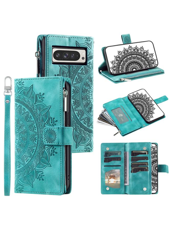 S-TOP Case For Google Pixel 9 Pro XL Multi-Card Totem Zipper Leather Phone Case - Image 1