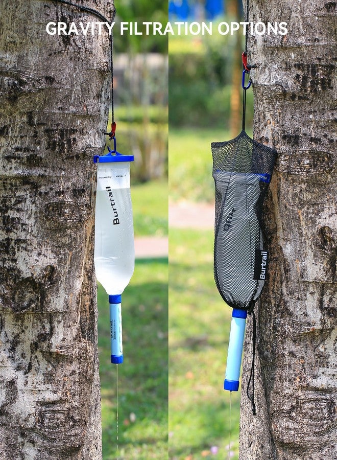 Burtrail Water Bag 2L Compatible with Squeeze Water Filtration System, Foldable Squeeze Bag for Survival Water Filter Straw, Wide Mouth and 28mm Narrow Mouth Water Container - Image 5