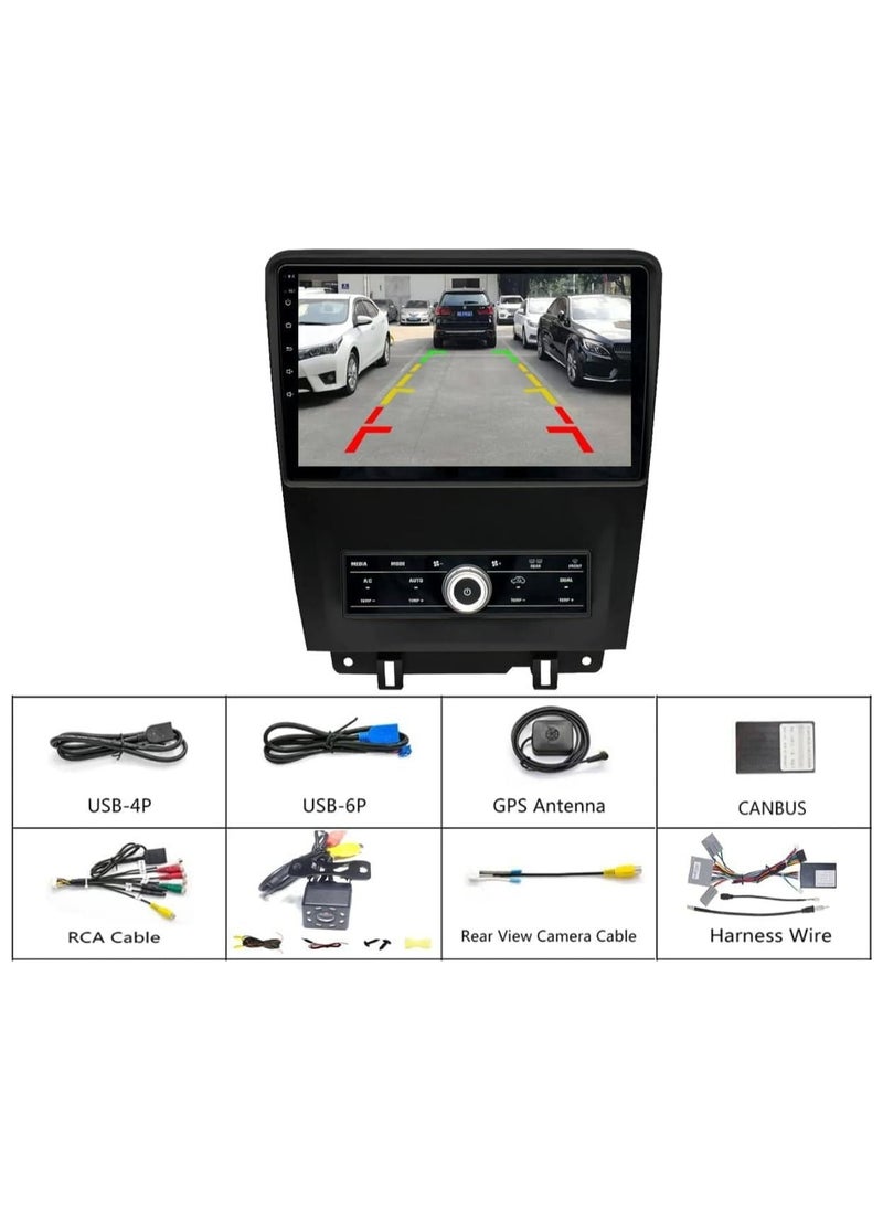 SHEZA STAR - Android Screen For Ford Mustang 2010 To 2014 4GB RAM 64GB Memory Support Apple Carplay Android Auto Full HD Touch Screen 10 Inch built In Bluetooth USB Radio WiFi Play Store Backup Camera included - Image 1