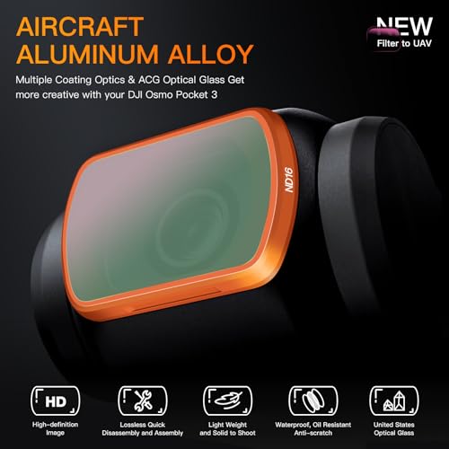 MINGVEN Black Mist Filter, Black Diffusion 1/4 Magnetic Creative Filter Beauty Soft Filters for DJI Osmo Pocket 4/3/Xtra Muse Camera - Image 2