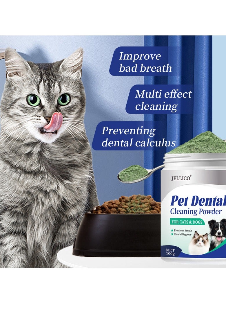 Jellico Pet Dental Cleaning Powder, Dog Dental Powder and Cats Breath Freshener, Plaque Off Pet Tooth Cleaning lab co, Bad Breath & Tartar Remover for Dogs, Dog Teeth Cleaning 100g - Image 3