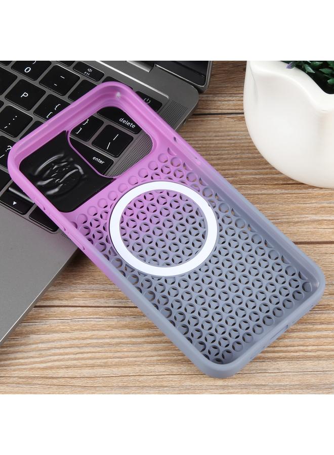 S-TOP Case For iPhone 15 Pro Gradient Color Honeycomb Aromatherapy MagSafe Phone Case - Image 4