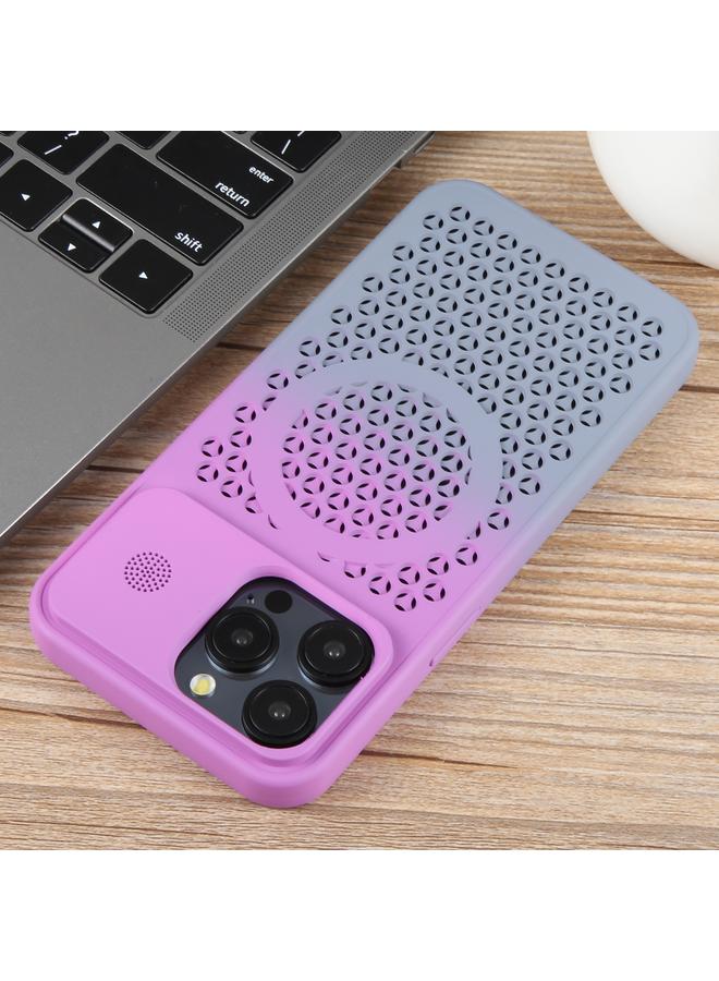 S-TOP Case For iPhone 15 Pro Gradient Color Honeycomb Aromatherapy MagSafe Phone Case - Image 5