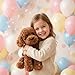 WEIGEDU Adorable Labradoodle Plush Toy Fluffy Red Brown Poodle Stuffed Animal Dog Puppy 126 Perfect for Kids Babies Birthday Nursery - Image 2