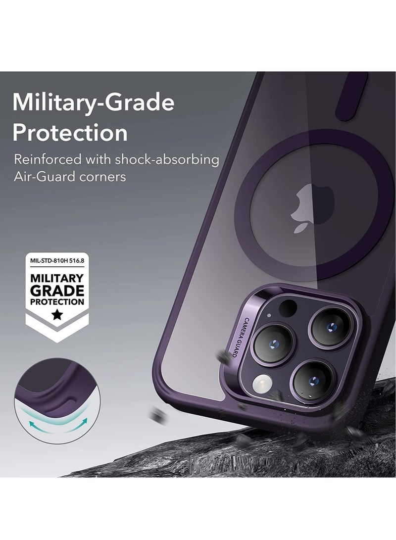ELTRAZONE iPhone 14 Pro Max Case, MagSafe Phone Case Supports Magnetic Wireless Charging, Shockproof Military-Grade Protection, Smooth Grip, Classic Hybrid Cover for iPhone 14 Pro Max, Clear Purple - Image 2