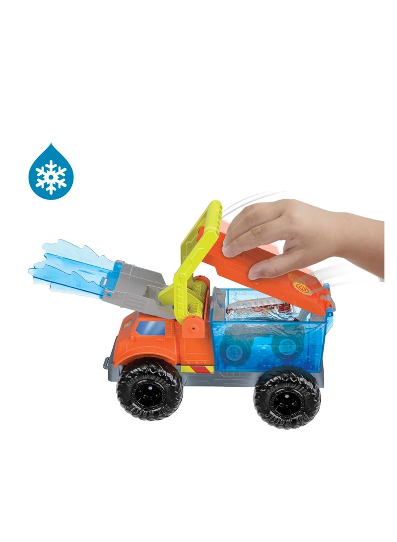 Hot Wheels مجموعة ألعاب إنقاذ 5 إنذار من شاحنات الوحش هوت ويلز مع تغيير الألوان - Image 3