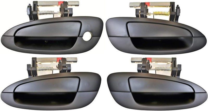 PT Auto Warehouse PT أوتو ويرهوس NI-3118P-QPK - مجموعة من 4 مقابض أبواب خارجية، مطلية بالأسود - Image 1