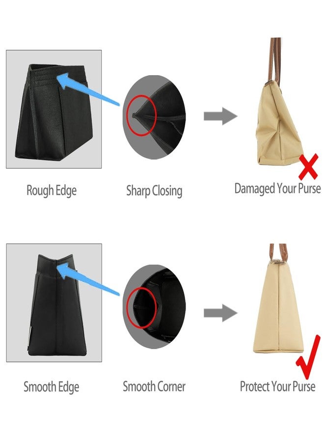 إزتيجو منظم حقائب ZTUJO لحقائب اليد وحقائب التسوق، منظم حقائب التسوق لحقائب Speedy Neverful، 6 مقاسات (كبير جدًا، أسود حريري) - Image 4