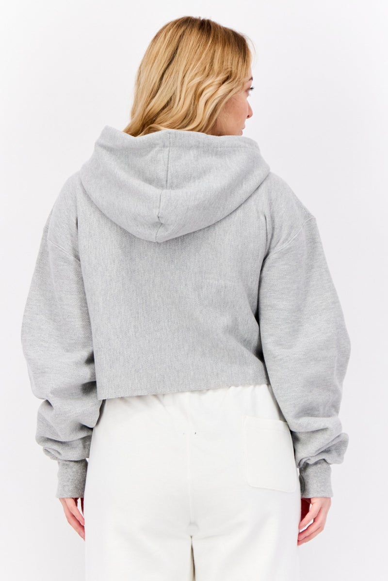 Champion Women Sportswear Fit Long Sleeve Outdoor Sweatshirt, Grey - Image 3