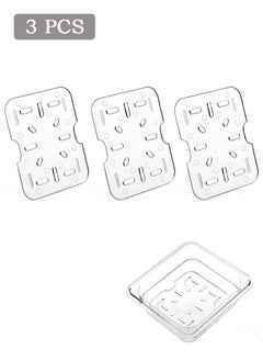 Generic 3 Pcs Plastic Drain Shelf, Acrylic Food Drain Trays, for 1/6 Size Food Pan  - Image 1