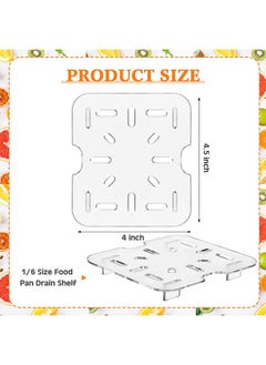 Generic 3 Pcs Plastic Drain Shelf, Acrylic Food Drain Trays, for 1/6 Size Food Pan  - Image 2