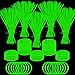 YOFOBU 500 PCS Green Glow Sticks Bracelets Necklaces 8 Glowsticks with Connectors Bulk Glow in The Dark Party Supplies Light Up Neon Party Favor for Christmas New Year St Patricks Day Birthday - Image 2