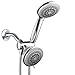 Dream Spa DreamSpa 36setting 3way Shower Head  Removable Shower Wand and Fixed Shower Combination  5foot Flexible Steel Hose ToolFree Installation Gray Face Chrome Finish - Image 2