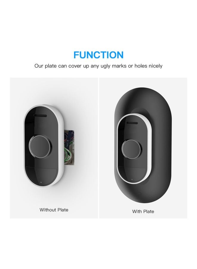 Wall Plate For Arlo Audio Doorbell Black/White 8.2x15.5centimeter - Image 3