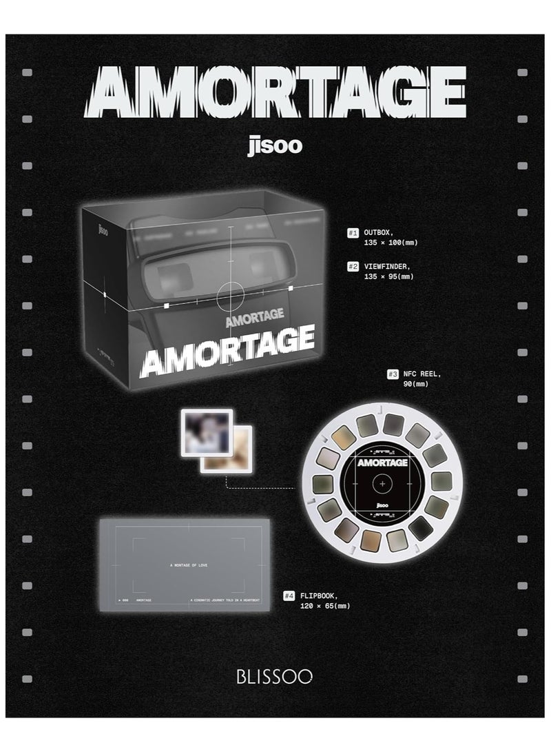 Jisoo 1st Mini Album [AMORTAGE] (REELS Ver.) Kpop Music Viewfinder + NFC Reel + Flipbook (NO CD Included) - Image 3