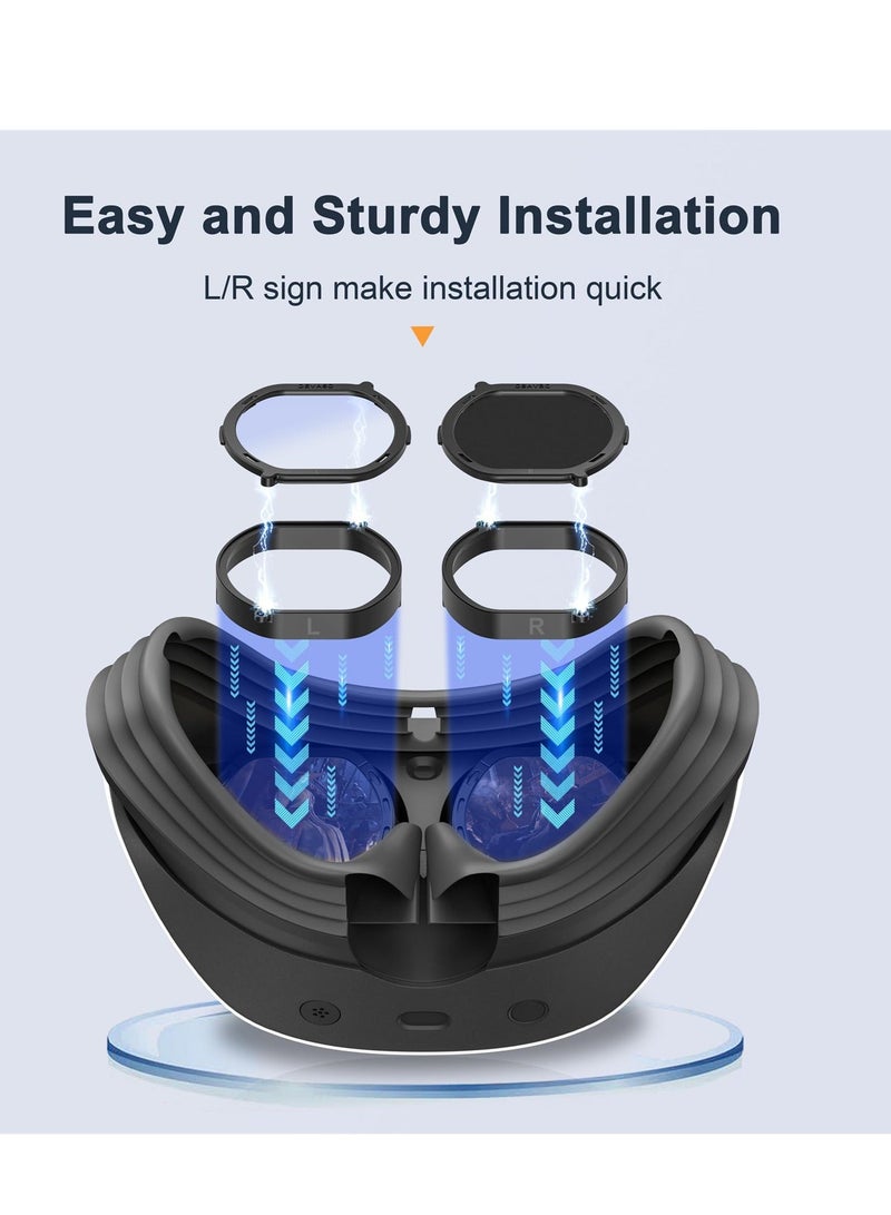 PSVR2 Lens Protector Cover Kit, Anti Scratch Accessories for Playstation VR2, Includes Blue Light Blocking Glasses, Easy Installation - Image 2