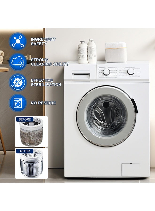 Jakehoe 12 Pieces Washing Machine Cleaner Effervescent Tablets, Washing Machine Cleaner Descaling Agent, Deep Cleaning Tablets, Suitable For Washing Machine Cleaning, Sterilization, Dirt Removal, Washing Machine Cleaner Tablets For Helps Remove Odor-Causing Residues - Image 3