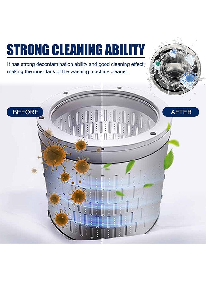 Jakehoe 12 Pieces Washing Machine Cleaner Effervescent Tablets, Washing Machine Cleaner Descaling Agent, Deep Cleaning Tablets, Suitable For Washing Machine Cleaning, Sterilization, Dirt Removal, Washing Machine Cleaner Tablets For Helps Remove Odor-Causing Residues - Image 4
