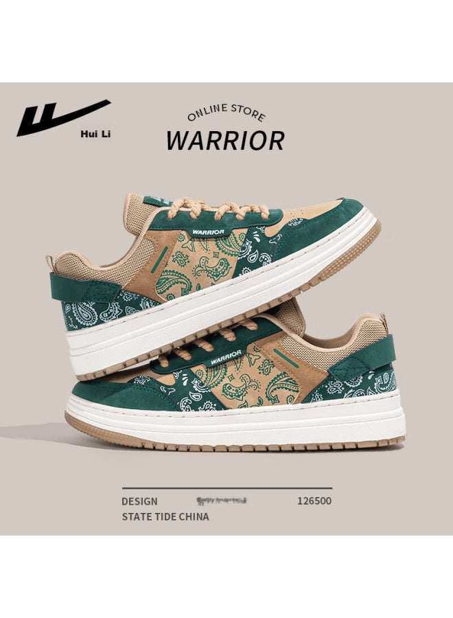 Pull Back Huili Men's Shoes Spring And Summer Versatile Sneakers, Comfortable Breathable Fashionable Sports Casual Shoes For Men, Khaki/green, Size 45 - Image 1