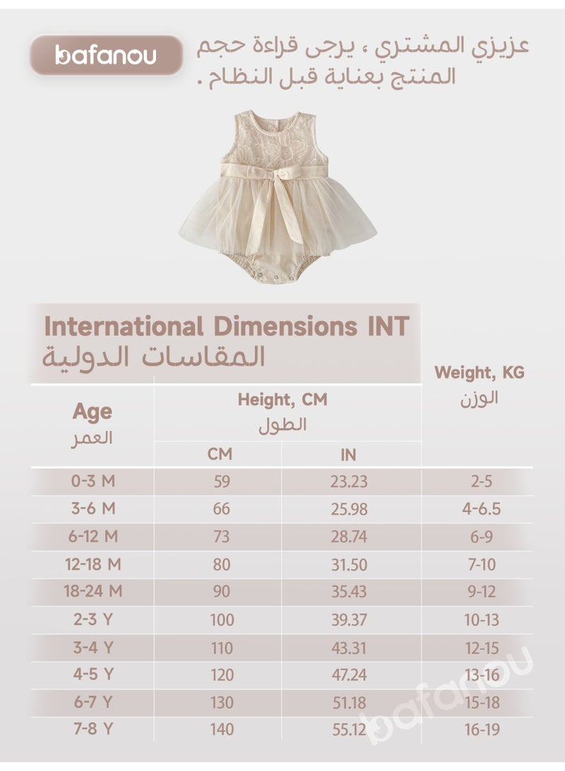 Bafanou Summer Baby Party Clothes Bodysuit Princess Dress Bow Embroidery Romper - Image 3