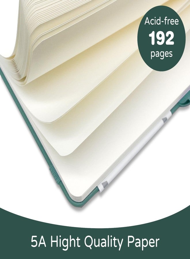 LEAGIM Blank Journal Notebook, A5, 192 Pages 100 GSM Thick Sketch Book for Women Men, Hardcover Leather Unlined Journaling for Work, Notebooks for Writing, 5.8 inches x 8.5 inches (Dark Green) - Image 3