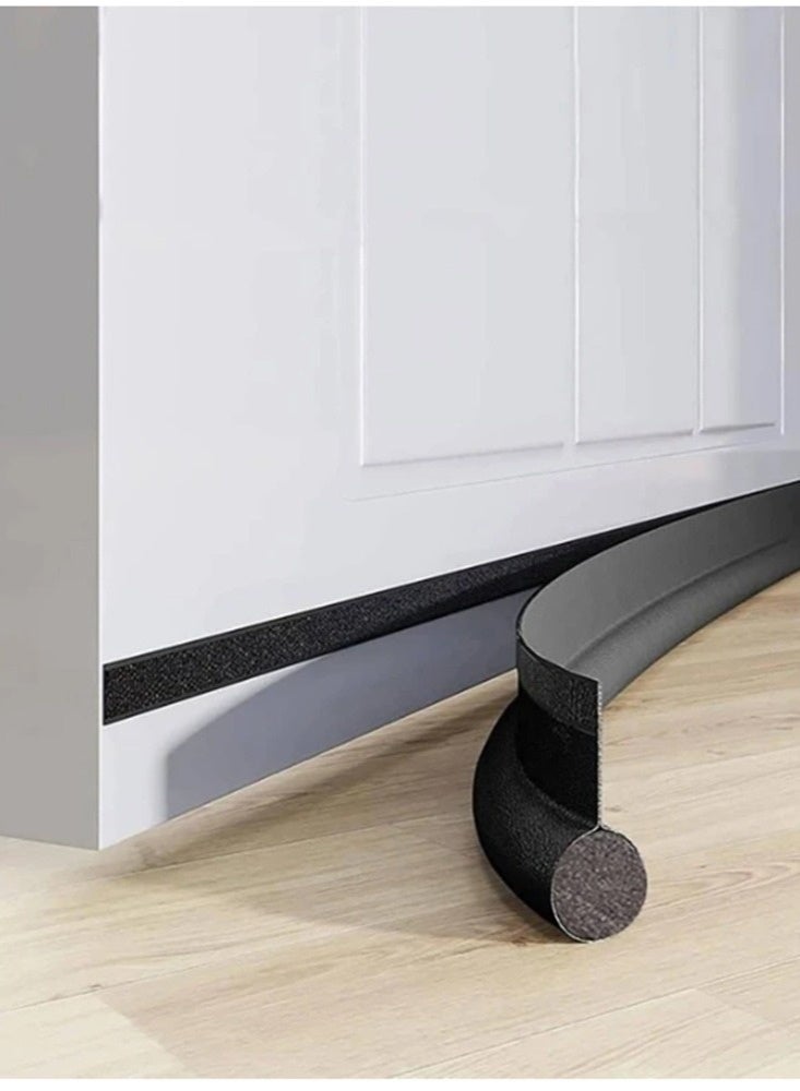 Door Bottom Stopper Stop Insects 8 x 96 x 3 cm Black 1 piece - Image 2