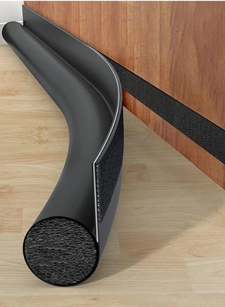 Door Bottom Stopper Stop Insects 8 x 96 x 3 cm Black 1 piece - Image 1