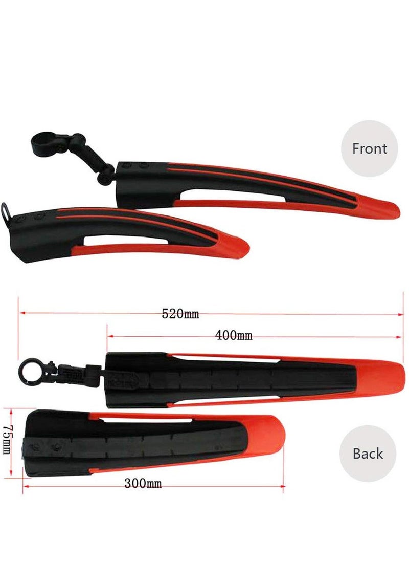 Y&D - Bike Fender Set, Universal Retractable Road Mountain Bicycle Mudguard Front and Rear Tires Mud Guard for 20"-26" - Image 1