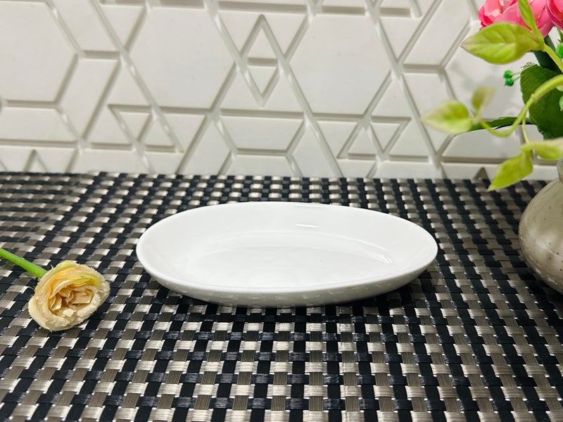 ALTAICA Porcelain Platter for Serving Momos Pasta Snacks Salad Perfect for Modern Kitchen Size - 16x10x2.5 CM - Image 5