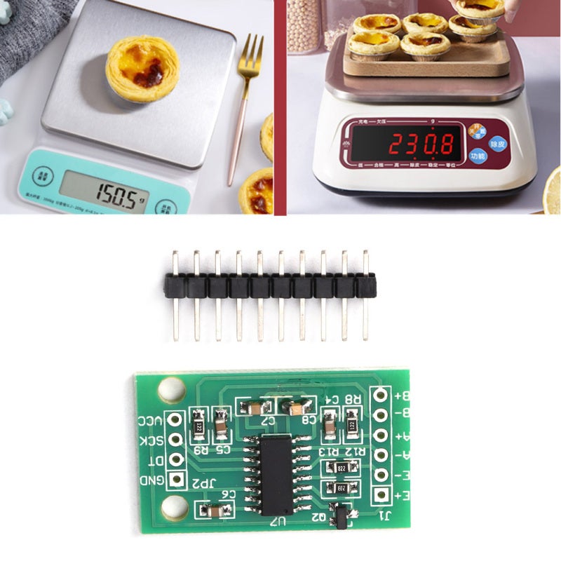 HX711 Weight Sensor Dual-Channel 24-Bit Precision Pressure Module - High-Accuracy Sampling Front-End with 128 Gain Programmable Amplifier for Electronic Scales - Image 5