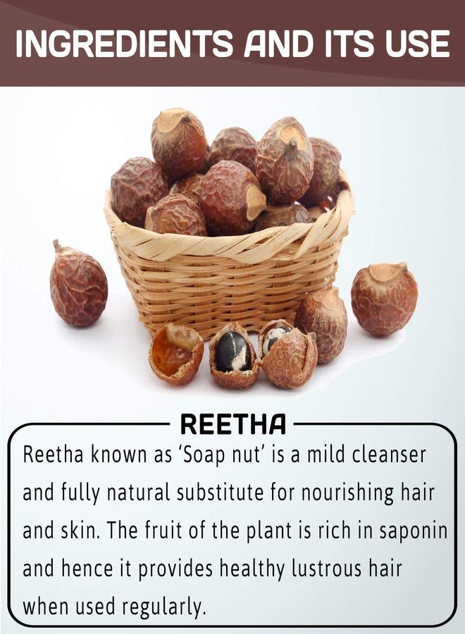 VEDICINE Amla Reetha Shikakai Hibiscus Bhringraj Powder for Hair growth and Hair Pack (375g Pack, 75g each) - Image 4