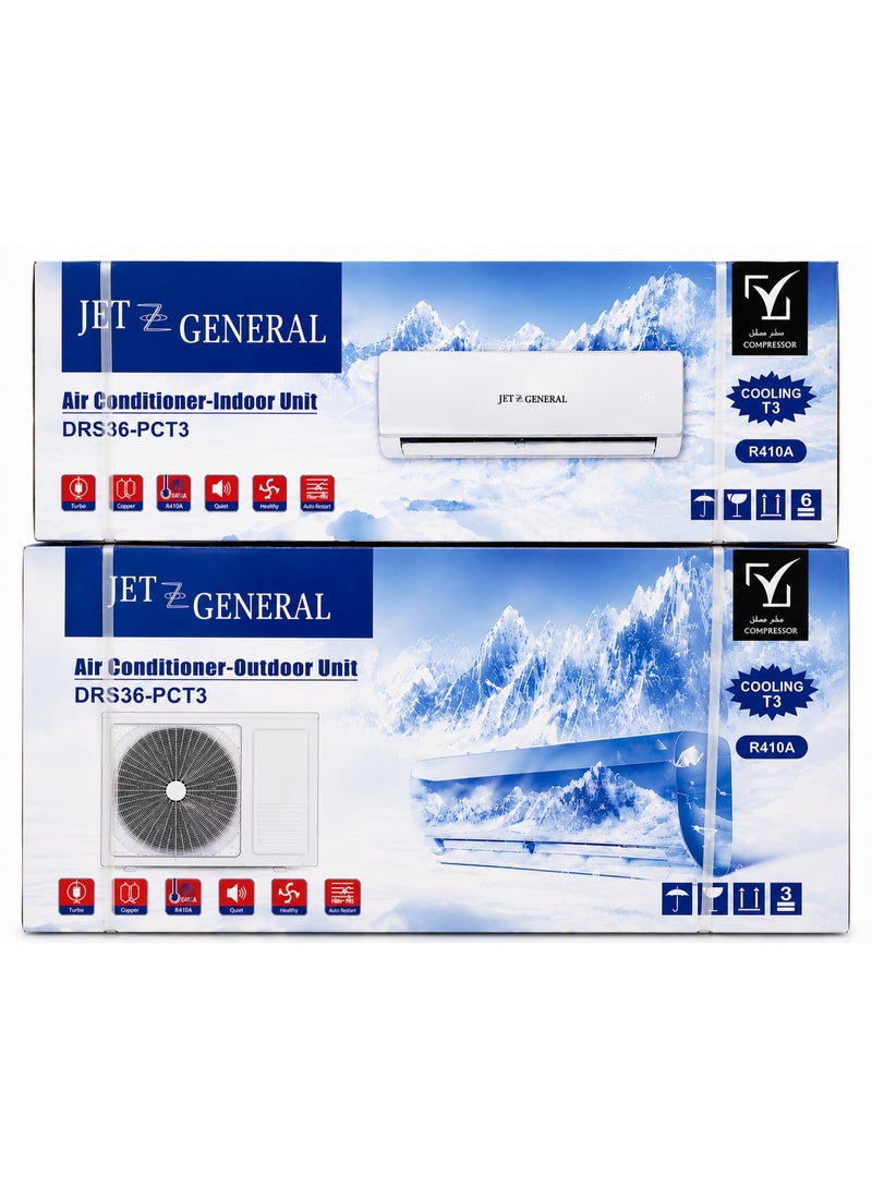 Jet General 3 Ton Split Wall Mounted Air Conditioner – Model DRS36-PCT3 - Image 1