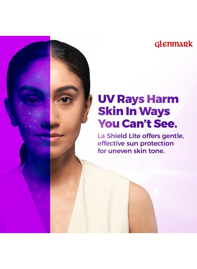 لا شيلد جل واقي شمسي معدني لا شيلد لايت بعامل حماية من الشمس ٥٠ PA+++ | تفتيح البشرة في ٣ أسابيع | بدون بقع بيضاء | طيف واسع | خالٍ من الزيوت | PA+++ | بوصفة طبية من أطباء الجلدية | لجميع أنواع البشرة | ٥٠ غرام - Image 4