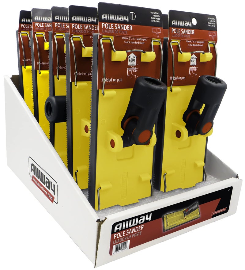 ALLWAY UPS Heavy-Duty Drywall Pole Sander Head with Stainless Steel Clips - Image 3