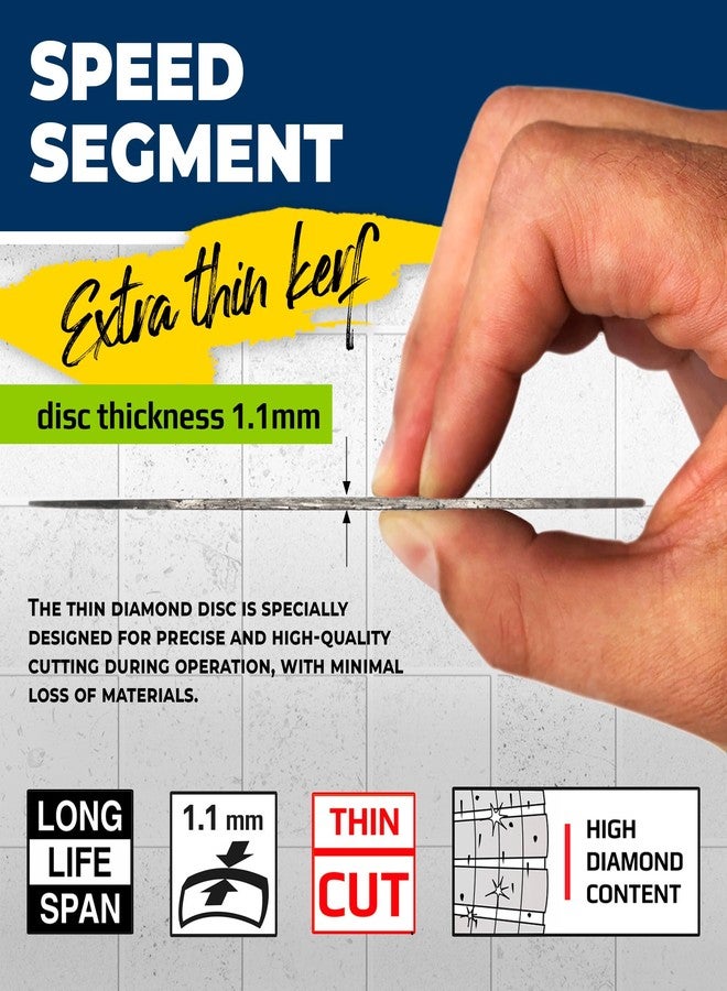 GRAFF 4 1/2 Inch Tile Blade for Angle Grinder 7/8 Arbor - Super Thin SpeedCeramic Diamond Saw Blade for Smooth Cutting Porcelain Ceramic Granite Marble Tile - Diamond Cutting Wheel for Hard Tile GRAFF - Image 2