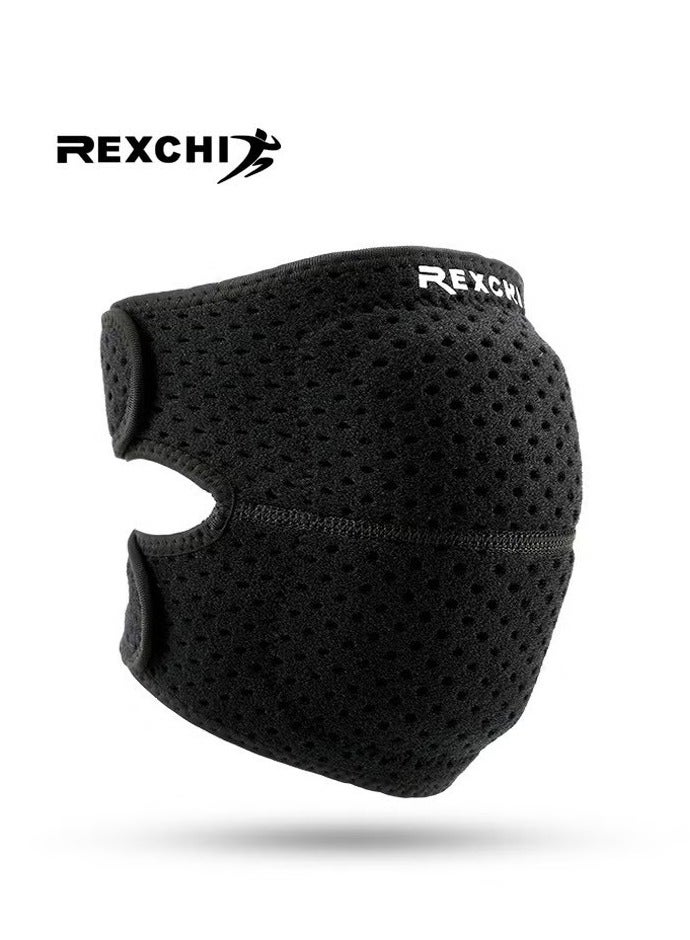 REXCHI Knee Pads for Women & Men, Soft Dance Knee Pads with Adjustable Bands, Volleyball Knee Pads for Women Men Wrestling Knee Pads Wrestling Gear, Knee Protector Crash Pad Sport Gear Soft Knee Pads for Work (Large, Black) - Image 1
