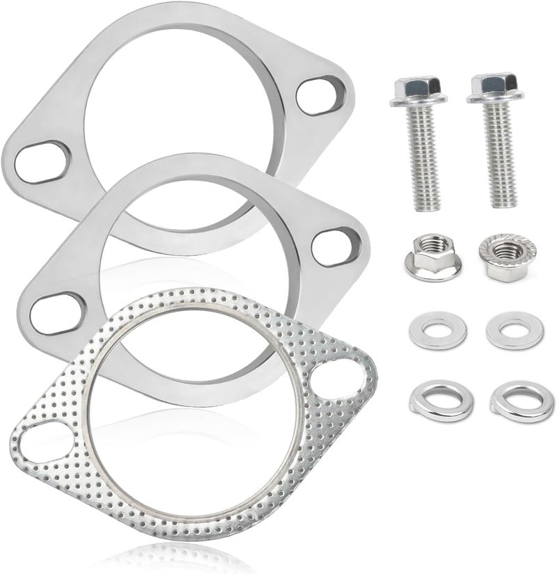 Aokdom 2-Bolt 3 Inch Exhaust Flange Repair Kit with Gasket and Bolts - Image 1