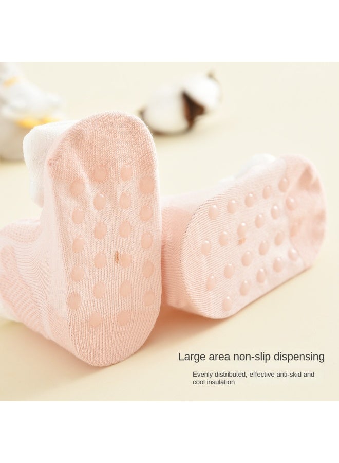 Bumblebee Pack Baby Socks Semi-mesh Non-slip Sole Mid-crew Walking Socks For Infants, Non-slip Floor Socks For Toddler's First Steps - Image 4