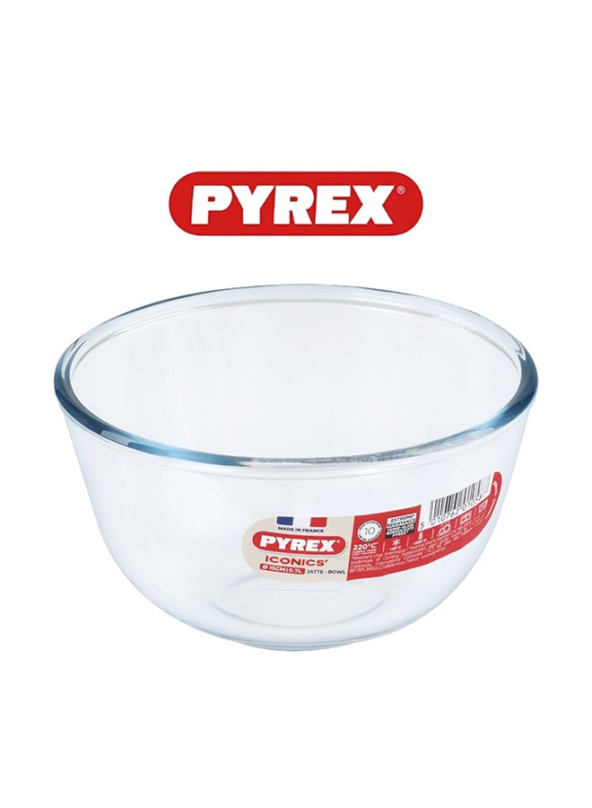 Pyrex Glass Mixing Bowl - Heat Resistant and Stackable Clear 0.5Liters - Image 2