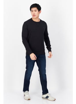 French Connection Men Crew Neck Brand Logo Fleece Sweatshirts, Dark Navy  - Image 2