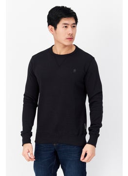 French Connection Men Crew Neck Brand Logo Fleece Sweatshirts, Dark Navy  - Image 1