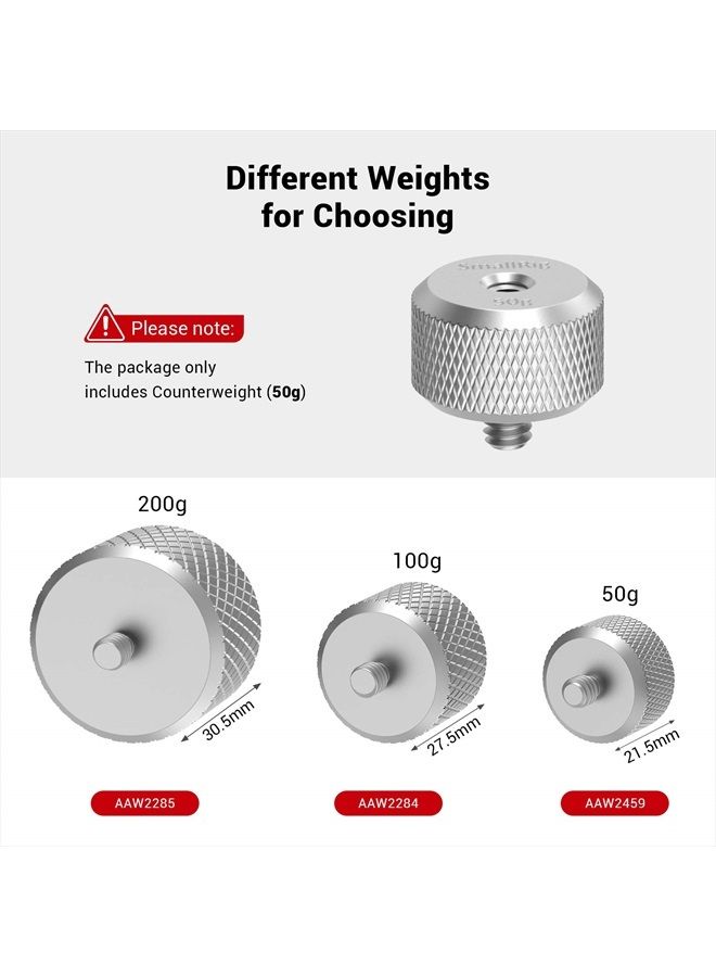 SMALLRIG Counterweight Kit Compatible with DJI RS2/RSC2/RS 3/RS 3 Pro and for Zhiyun Crane 2S/3S/Weebill S and for Moza Air 2/AirCross 2 Gimbal Stabilizers - 3125 - Image 5
