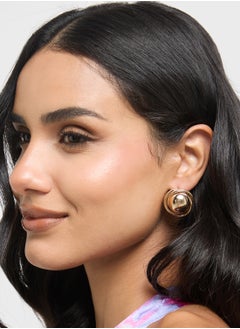 Ginger Round Stud Earrings  - Image 3