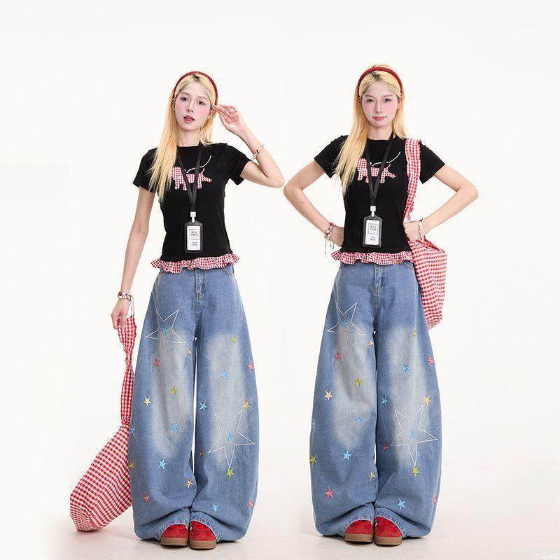 Unisex Classic Denim Jeans Loose Fit Daily Outdoor Wear - Image 5