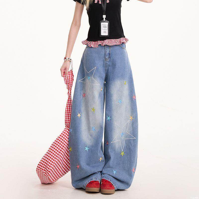 Unisex Classic Denim Jeans Loose Fit Daily Outdoor Wear - Image 2