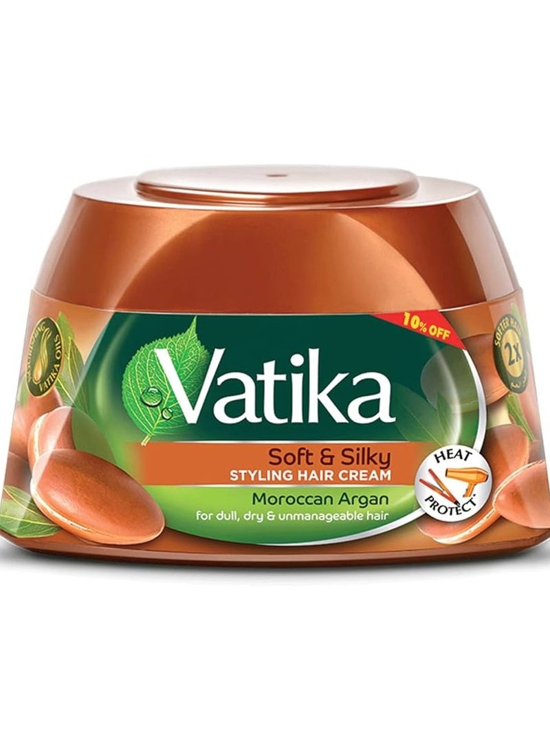 كريم تصفيف الشعر فاتيكا ناتشورالز بزيت الأرغان المغربي (190 مل) + خصم 10% | يُعزز نعومة الشعر وملمسه الحريري | يحمي من الحرارة | يُساعد على تصفيف الشعر الباهت والجاف وصعب التسريح