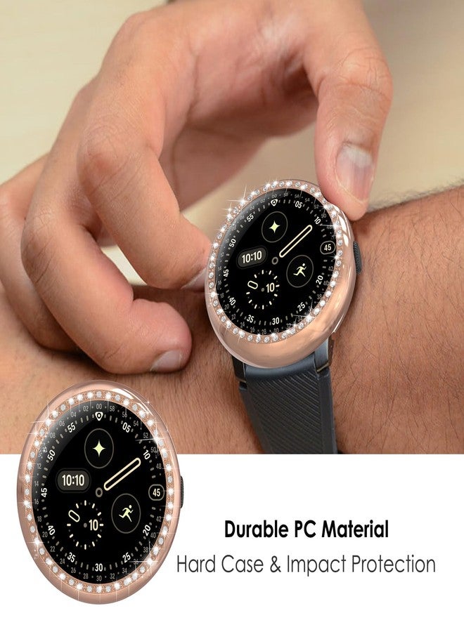 Simpeak 5-Pack Bling Case Compatible with Google Pixel Watch 4 45mm (2025) Smartwatch, Crystals Diamond Frame Protector Back Cover, (No Screen, Remove Case Off When Charging) - Image 4