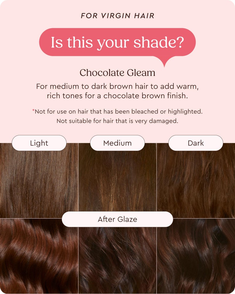 Glaze Supergloss Color Conditioning Gloss â€“ Hydrating Semi-Permanent Color Hair Gloss & Shine Boost â€“ Color Depositing Mask - Vegan, Cruelty-Free â€“ 6.4 Fl Oz - Chocolate Gleam - Warm Medium Dark Brown - Image 5